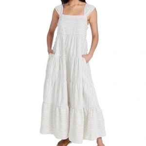 Madewell Striped Tiered Maxi Dress